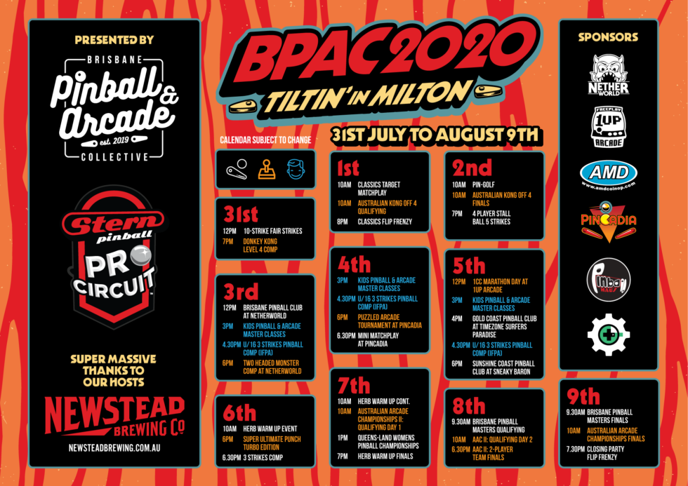 BPAC 2020 | Brisbane Pinball & Arcade Collective